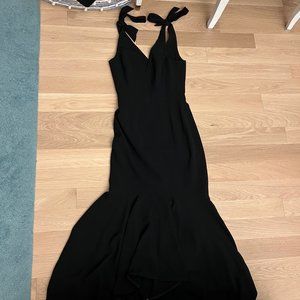 Dress The Population Black Tie Strap Midi Dress XS